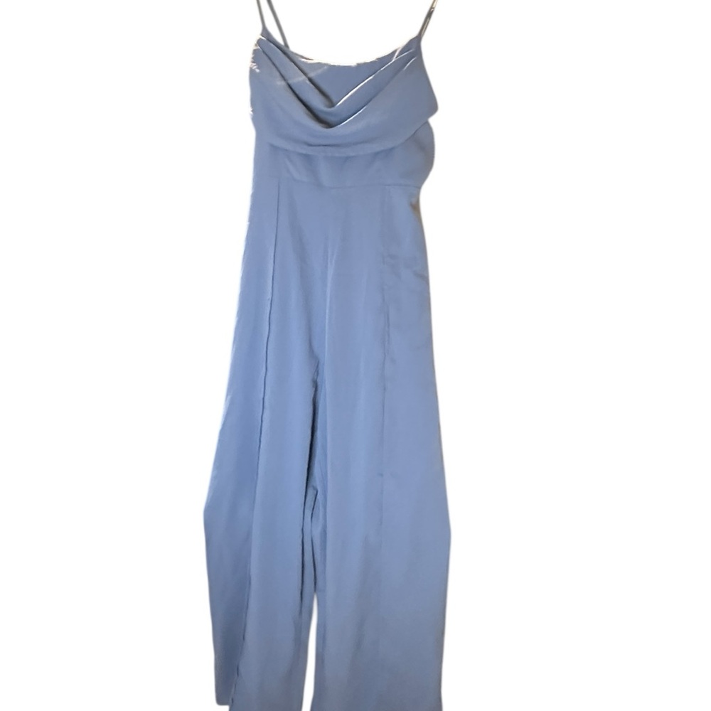 Cider Light Blue Draped Jumpsuit NWT Size M - Picture 5 of 12